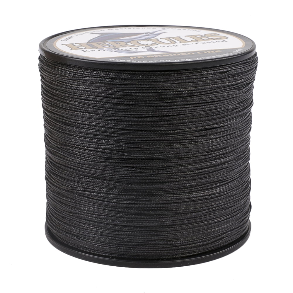 HERCULES Super Cast 300M 328 Yards Braided Fishing Line 80 LB Test for Saltwater Freshwater PE Braid Fish Lines Superline 8 Strands - Black, 80LB (36.3KG), 0.48MM