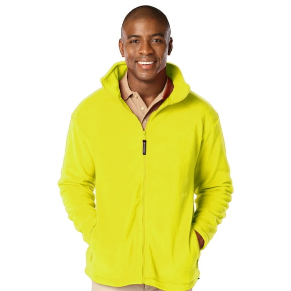 BlueGeneration Mens Polar Fleece Jacket - Yellow 5 Extra Large Solid