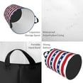 thumbnail image 4 of Balery American Patriotic Stars And Stripes Round Laundry Basket with Handles Waterproof Freestanding Laundry Hamper for Clothes Toys in the Dorm and Family-Medium, 4 of 8