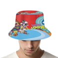 thumbnail image 4 of Bebés Looney Tunes Sombrero bucket para adultos, gorra de protección solar, sombrero de pescador plegable para viajes al aire libre, pesca y actividades de verano, 4 of 6
