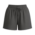 thumbnail image 4 of Delayuji Women's Short Solid Color Loose Breathable Elastic Tie Up Cotton Linen Shorts For Women Summer, 4 of 7