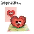 thumbnail image 2 of 3D Happy Valentines Day Pop Up Card, For Valentines Day - 7.87" x 5.9" Cover - Gift for Wife, girlfriend, 2 of 5