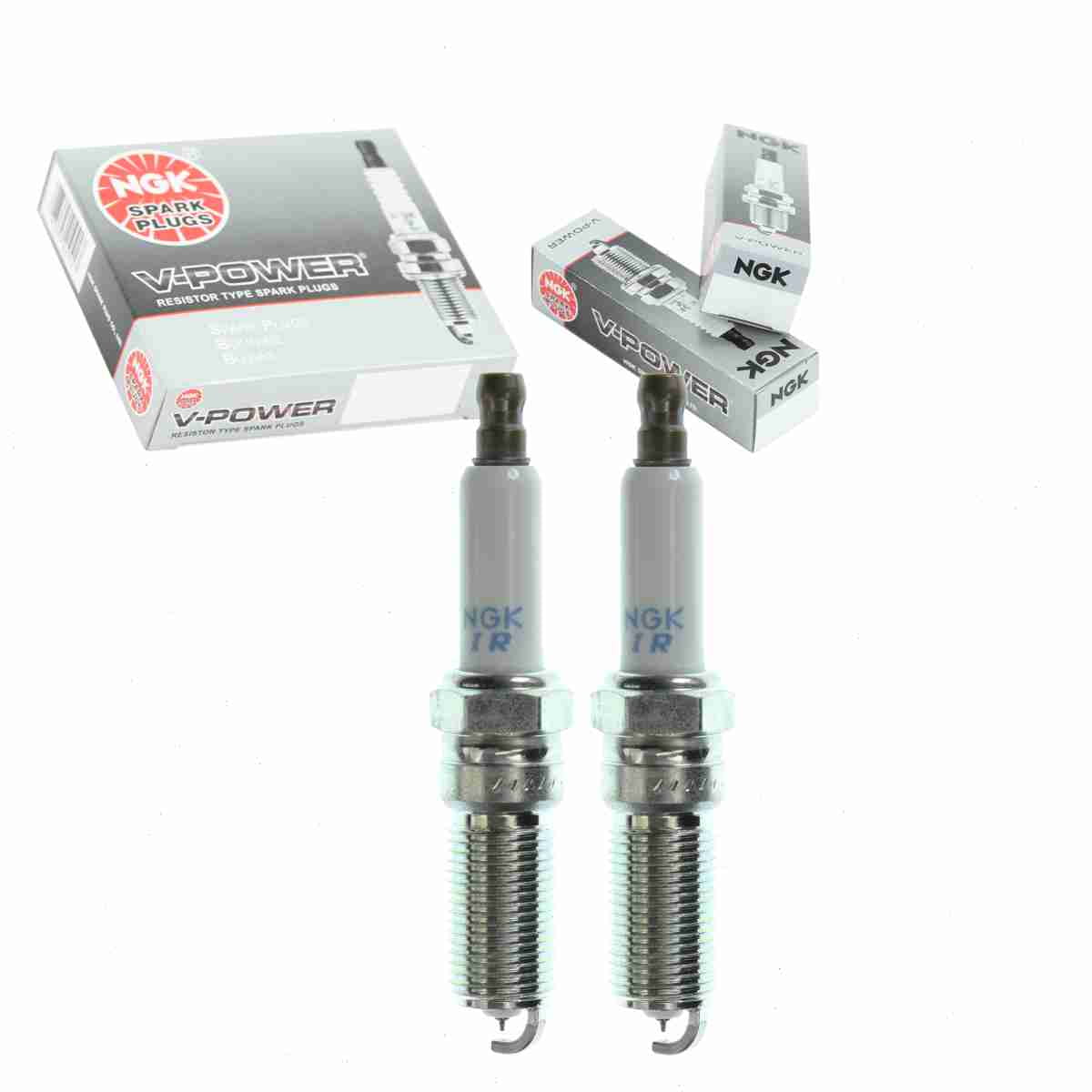 2 pc NGK 4306 V-Power Spark Plugs for 470 470CC 7570 7570-2 E3.74 RE14MCC5 Ignition Wire Secondary Fits select: 2008 ,2011 JEEP WRANGLER UNLIMITED