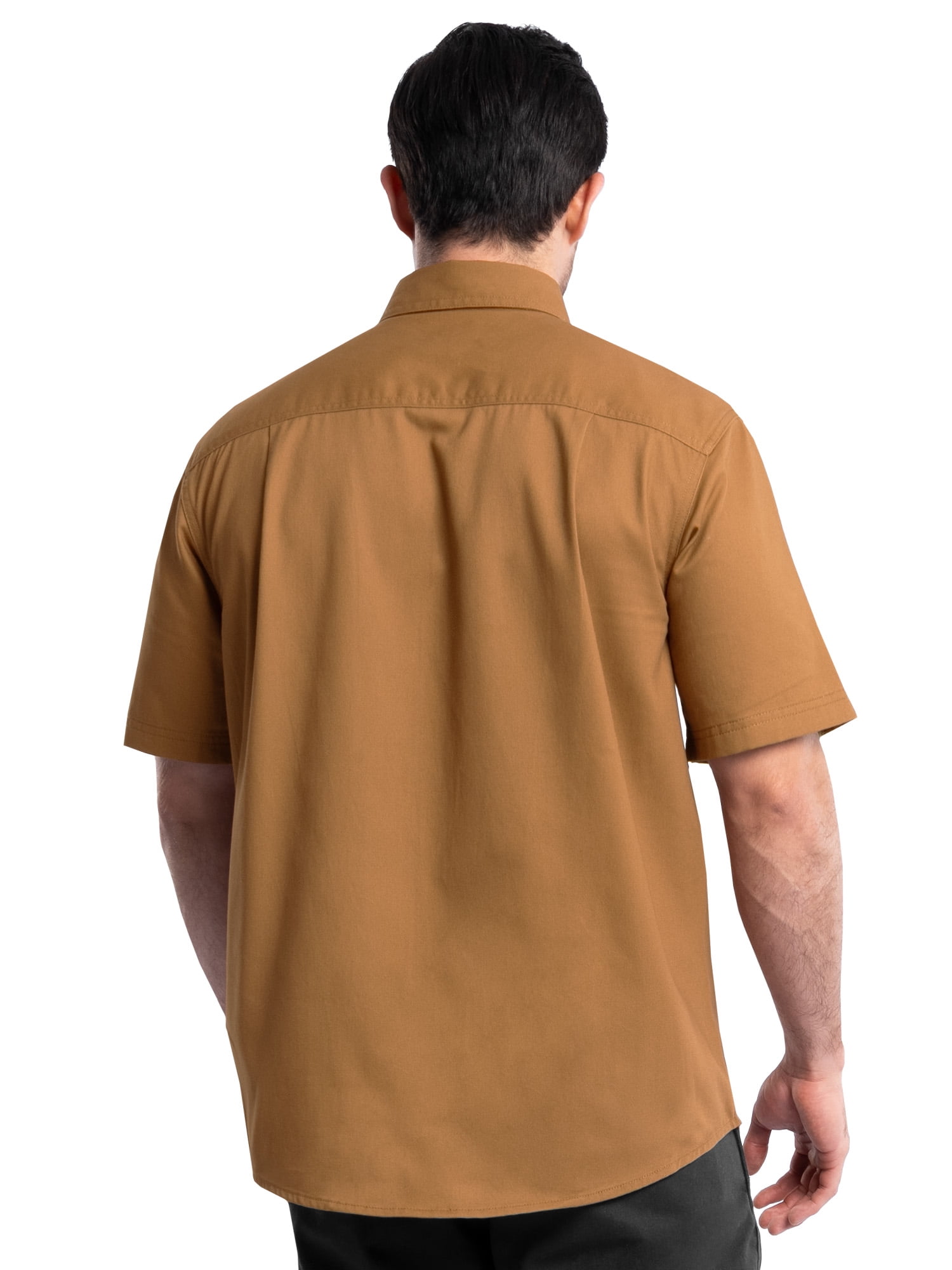 Wrangler Workwear Men’s Short Sleeve Durable Twill Pen Pocket Work Shirt, size S-3XL