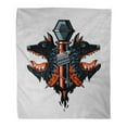 thumbnail image 1 of ASHLEIGH Throw Blanket 58x80 Inches Concert Music with Dogs Head and Microphone Tattoo Style Dark Live Monster Rock Roll Warm Flannel Soft Blanket for Couch Sofa Bed, 1 of 1