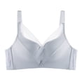 thumbnail image 3 of ATENAR Womens Bras,Wireless Bras for Women,Bras for Women,Breathable,Comfort Fit,Solid,Nylon,Light Blue,3XL(US:14), 3 of 9