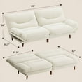 thumbnail image 2 of Furmax Futon with Five Angles Adjustable Armrests and Adjustable Backrest Futon Sofa Couch for Small Spaces Living Room Office,Beige, 2 of 7