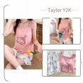 thumbnail image 2 of Nuevo Sanrio Hello Kitty pijamas con tirantes Kawaii dibujos animados Anime KT Cat Sling moda Casual ropa de hogar traje con sujetador Y2K Sweet Girl, 2 of 4