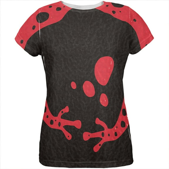 Red Banded Poison Dart Frog Costume All Over Womens T Shirt Multi SM