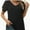 Black, variant on Womens Summer Casual Shirts Short Sleeve Tunic V Neck Trendy Blouses Tops