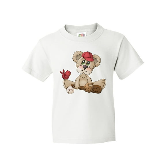 Inktastic Baseball Teddy Bear Youth T-Shirt