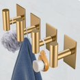 thumbnail image 4 of Ganchos para toallas de pared VAEHOLD, resistentes al agua (oro, paquete de 2), 4 of 8