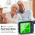 thumbnail image 6 of Wrist Blood Pressure Monitor Large LCD Display BP Machine Adjustable Cuff Automatic 2x120 measurements with Carrying Case for Home Use, 6 of 7