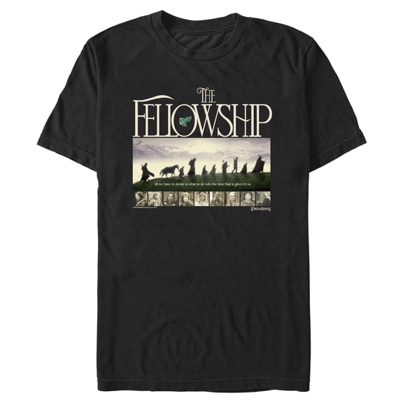 Mens The Lord of the Rings The Fellowship Scene T Shirt