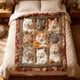 thumbnail image 4 of Manta Bohemia, Estampado de Gatos, Manta Tejida Suave con Diseño Felino, Manta Tejida Ligera con Estampado Elegante, Calor y Confort para Sofá, Viajes, Dormitorio, Sala de Estar., 4 of 9