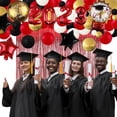 thumbnail image 3 of Graduation Party Decoration 2023 Red Black and Gold Balloons Garland Arch Set Star Foil Balloons Congrats Balloon Red Foil Fringe Curtain Graduation Decorations Class of 2023 Grad Party Supplies, 3 of 7