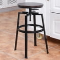 thumbnail image 3 of Costway Vintage Tabouret de Bar Réglable en Bois Métal Design Chaises de Pub Industriel Ensemble de 2, 3 of 9