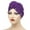Purple, variant on Women Knotted Turban Hat African Turban Beanie Pre-Tied Bonnet Cap Headwrap