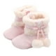 thumbnail image 1 of 1 par de botas de nieve de invierno para bebés, zapatos para bebés con lazo de suela antideslizante de Navidad, 1 of 3