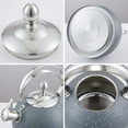 thumbnail image 4 of Creative Home 2.5 Qt. Stainless Steel Whistling Tea Kettle, Opaque Gray with Speckle, 4 of 6