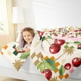 thumbnail image 4 of Feelyou Cartoon Cherry Fruit Queen Comforter Set for Kids, Fashion Buffalo Plaid Bedding Sets, Coconut Tree Reversible Bedding Comforter Set, Breathable Home Decor, 3-Piece, 4 of 8