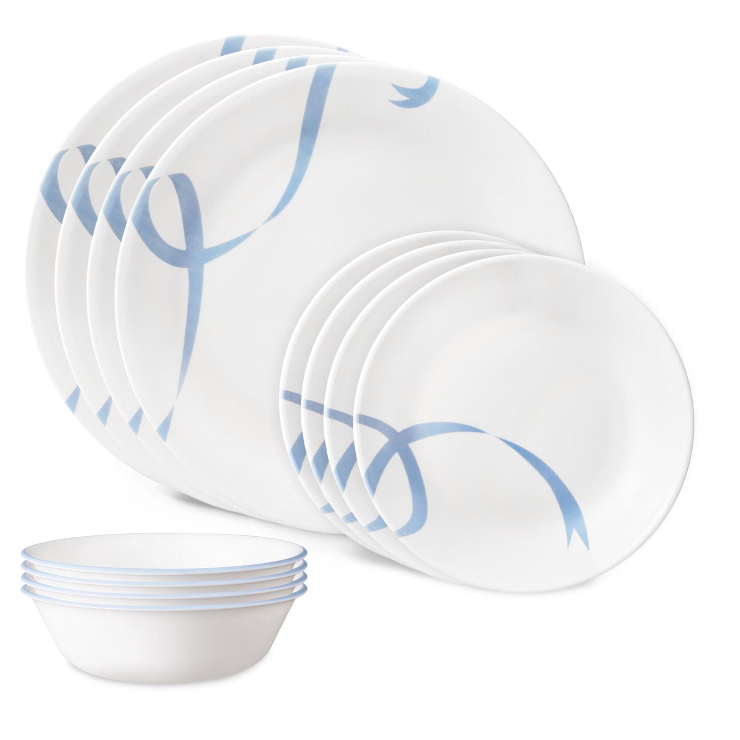 Corelle® Vitrelle® Blue Ribbons 12-pc Dinnerware Set - Walmart.ca