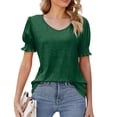 thumbnail image 2 of Tshirt Women Women's Casual, Fashionable And Sexy Solid Color Comfortable And Breathable V-neck Top, 2 of 7