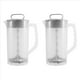 thumbnail image 1 of 2X Jarra Mezcladora para Bebidas, Jarra de Agua de Plástico de 2 Cuartos/64 Oz con Tapa, Recipiente para Jugo de Fácil Mezcla, Cuchillas de Plástico en Ángulo, 1 of 5