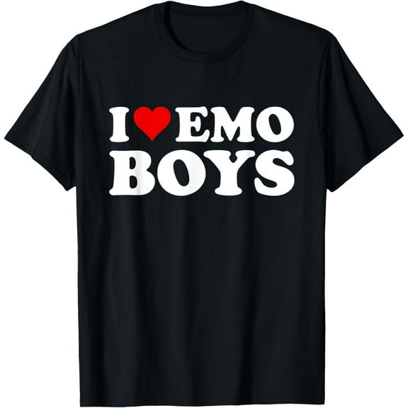 Playful Comfort Tee - I Love Emo Boys T-Shirt