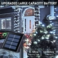 thumbnail image 2 of 2 Pack Green Lights Solar Powered  200 LED 75.5ft Each Solar String Lights Outdoor Waterproof  8 Modes Green Christmas Lights for Patio  Garden  Tree  Halloween Decorations, 2 of 17