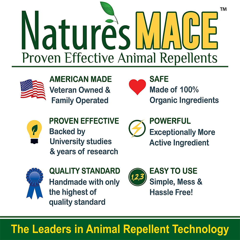 Natures MACE Deer & Rabbit Repellent Ready-to-Use Spray Formula Treats 1000 SqFt 