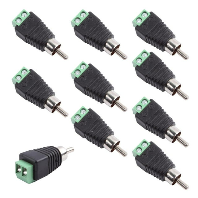 10 Uds. Enchufe RCA Enchufe Adaptador Adaptador de Alimentación para Cámara