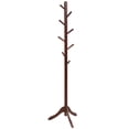 thumbnail image 1 of Costway Perchero de Pie con 8 Ganchos, Perchero de Pie de Madera, Perchero de Entrada Estable con Base de 3 Patas, Madera de Caucho, Perchero con Altura Ajustable para Pasillo, Dormitorio, Baño, Nogal, 1 of 5