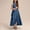 Blue, variant on Fesfesfes Girl's Sleeveless Performance Dress Round Neck Solid Color Maxi Dress for Kids,Lightweight Breathable Summer Sundress,Cute A-Line Party Outfit(Wine,4-5 Years)