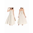 thumbnail image 2 of Women'S Summer Maxi Dress Sleeveless Sundress Strap Smocked Beach Dresses Milky White XXL, 2 of 6