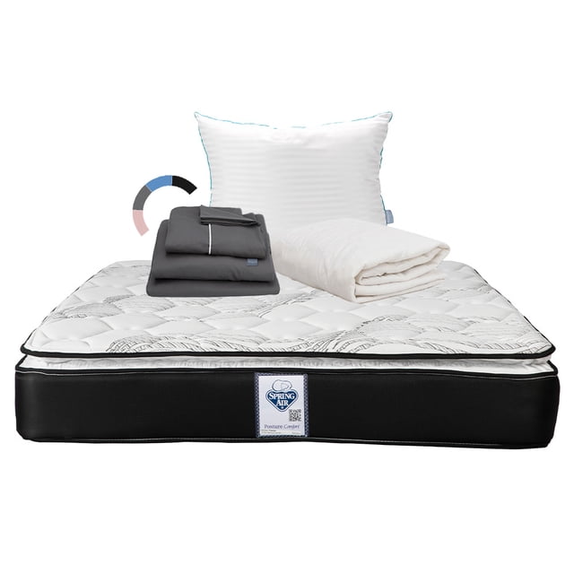 Colchón King Size Spring Air Premier + Almohada Royal + Protector de Colchón Ultra + Sábanas Royal