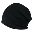 thumbnail image 2 of Eosunjian Spring Fall Skull Beanie Baggy Unisex Solid Color Elastic Thin Protective Street Dance Brimless Running Beanie Hat Headwear Black, 2 of 13