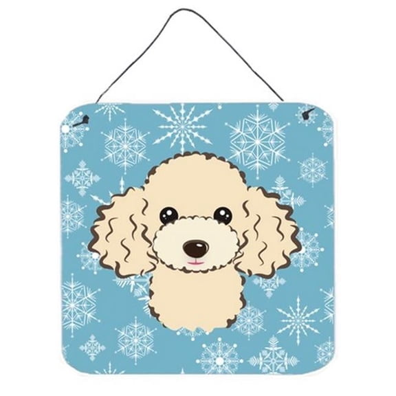 Snowflake Buff Poodle Wall and Door Hanging Prints