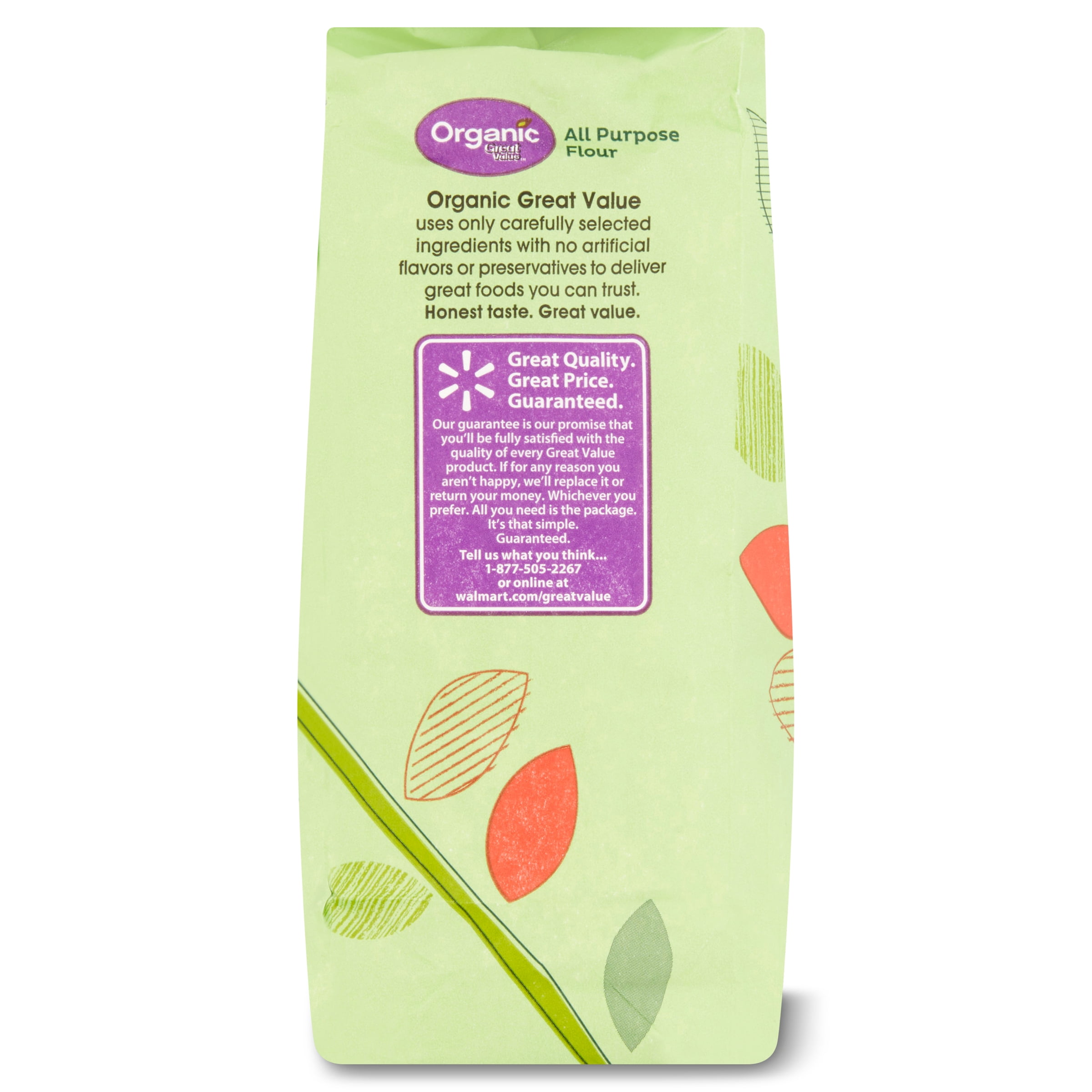 Great Value Organic All-Purpose Wheat Flour, 5 lb Bag