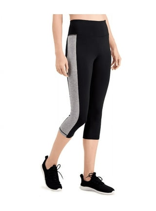 ID Ideology Women's Essentials Colorblocked Cropped Leggings Black