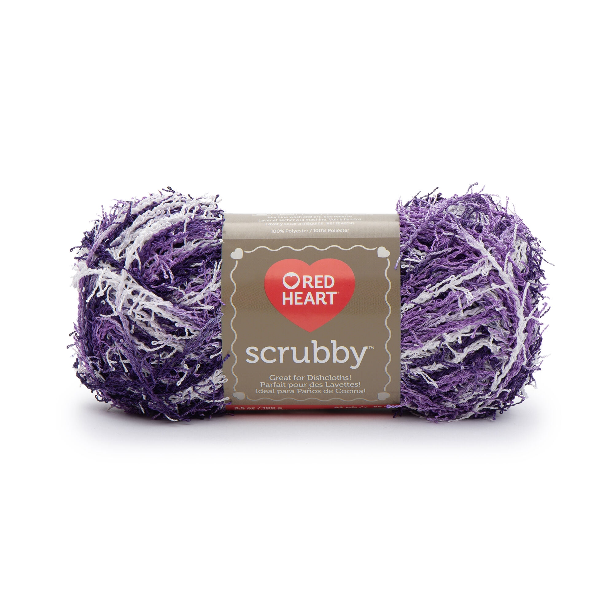 Red Heart Scrubby 4 Medium Polyester Yarn, Jelly 3oz/85g, 78 Yards (6 Pack)