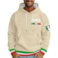 thumbnail image 2 of CONZONE Men's Hoodies Long Sleeve Pullover Hoodie for Men Italian Flag Graphic Hooded Sweatshirts With Pocket, 2 of 4
