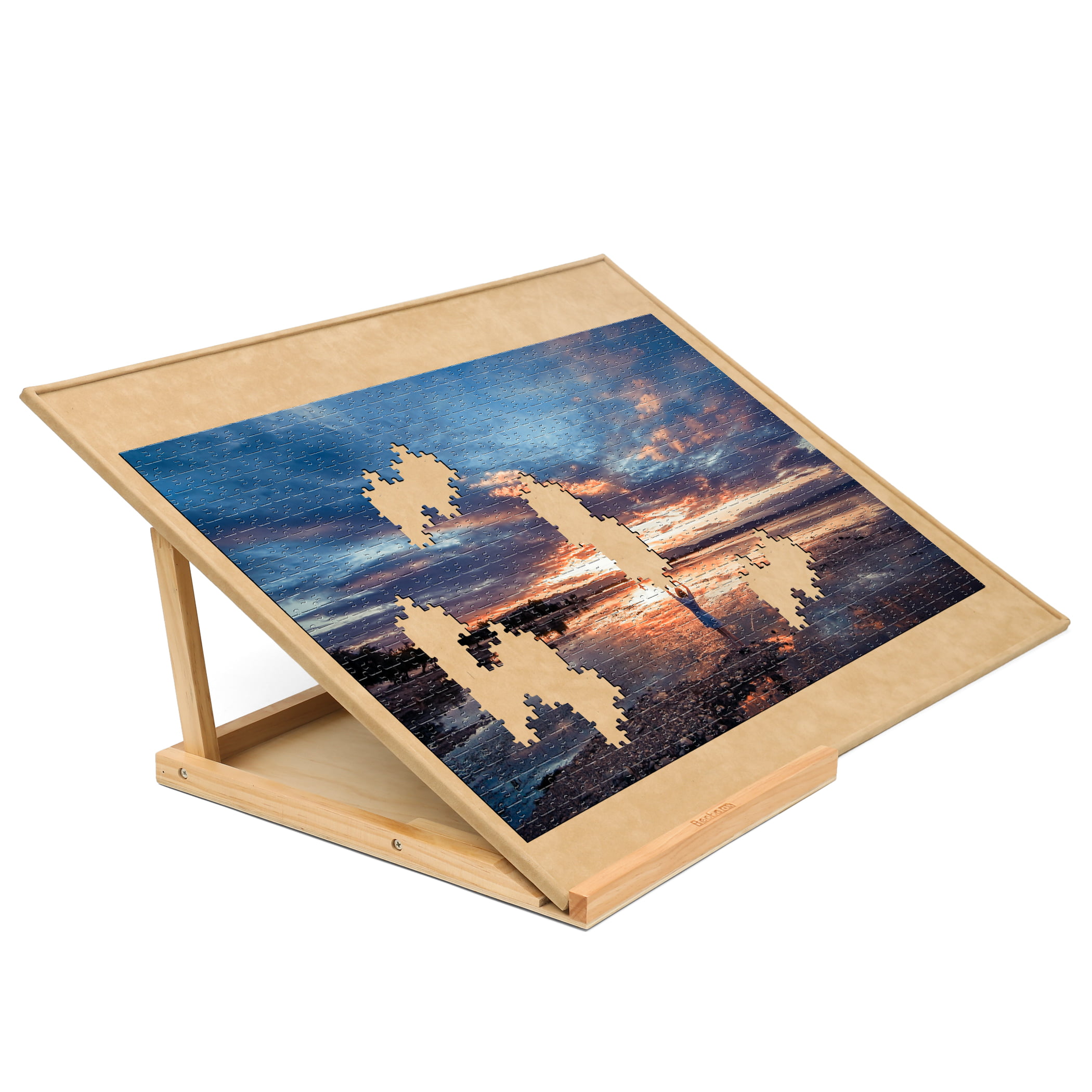 Puzzle Tables for Adults Jigsaw Puzzle Table Puzzle Tray Jumbo Size: 34×26 for Maximum 1500 Pieces Puzzles Puzzle Table Weight: 2.0 LBS-5 KGS Puzzle Board Puzzle Boards and Storage 