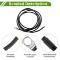 thumbnail image 4 of Cable de inversor de batería universal de 3/8" terminal 8 AWG negro de 6.5 pies, cobre estañado, 1 pieza, 4 of 7