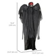 thumbnail image 3 of HOMCOM Winged Grim Reaper Animatronic Prop w/ Light Up Eyes, for Party, 3 of 10