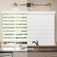 thumbnail image 4 of Zebra Cordless Window Blinds, Dual Layered Light Filtering Roller Shades, Easy Install Blinds, Indoor Home Decor, Pull-Down Shades for Windows, Light Control for Day & Night, White, 22"W X 72"H, 4 of 7
