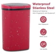 thumbnail image 2 of CL.HPAHKL 13 Gallon Garbage Can, 50 Liter High-Capacity Broken-Resistant Plastic Garbage Can with Lid Automatic Trash Cans Touchless Motion Sensor Trash Can for Home Kitchen Office (1, Red), 2 of 11