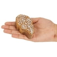 thumbnail image 4 of IBA Indianbeautifulart Textile Printing Block Flower Motif Hand Carved Wooden Stamp Wood Block Printing Textile Stamps For Fabric/ Pottery Blocks- 3 Inch, 4 of 7