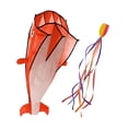 thumbnail image 3 of Cometa de delfín de 2,2 x 1,2 m para niños y adultos, ideal para actividades familiares en la playa. Naranja, 3 of 8
