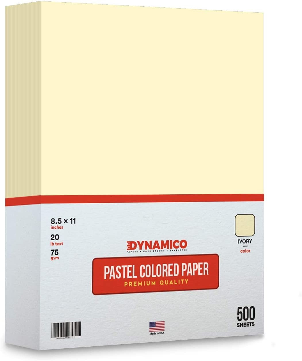 Ivory 8.5 x 11" Pastel Light Color Regular Paper, Colored Lightweight